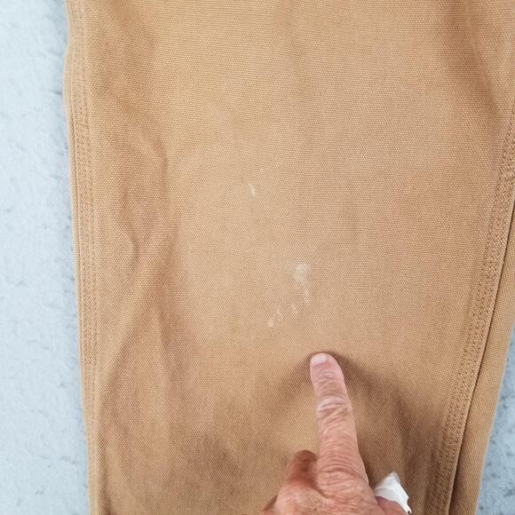 Stanley Pants Mens 36x32 Tan Duck Canvas Carpenter Utility Workwear Heavy Duty - Picture 5 of 16